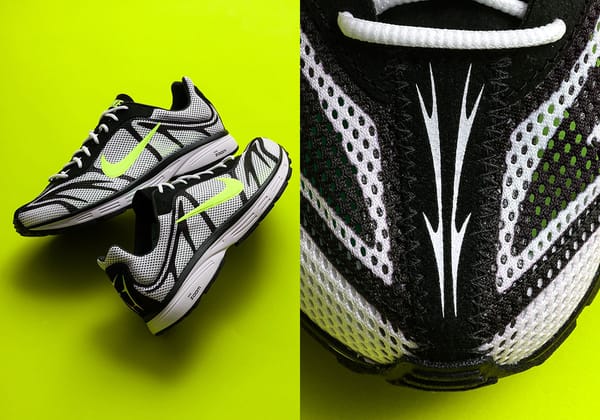 Nike Zoom Streak 3 retro in white, volt, and black