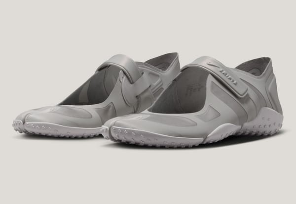 NikeSKIMS Rift Satin sneaker in the Night Silver colorway