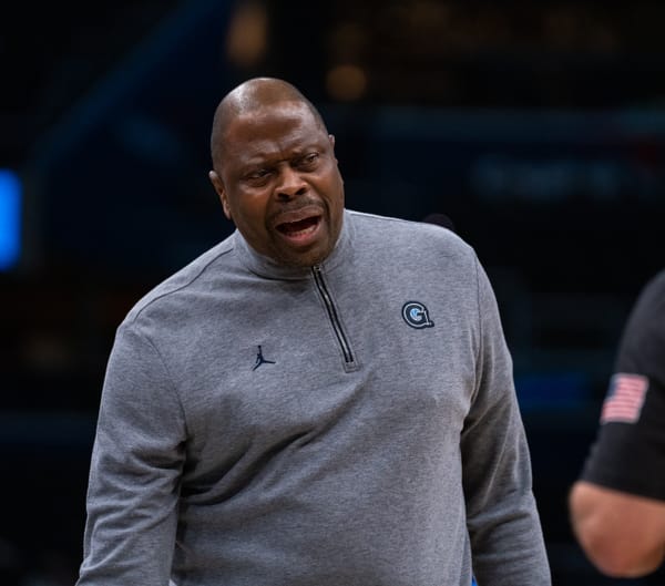 Patrick Ewing during his tenure as head coach of Georgetown in 2021
