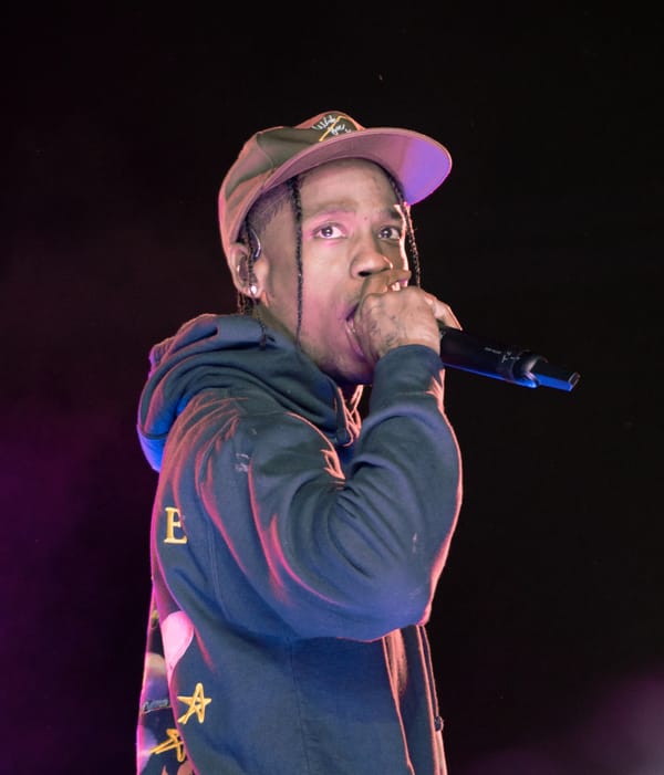 Travis Scott performing live, the year his Cactus Jack signed a Paramount first-look deal