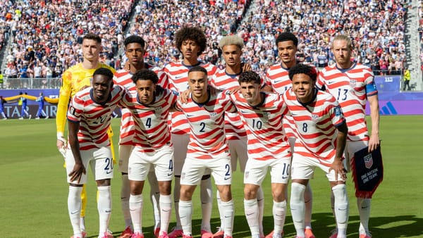 The USMNT during its 2-0 World Cup Round of 32 win over Bosnia, which drew a record 33.5 million US viewers