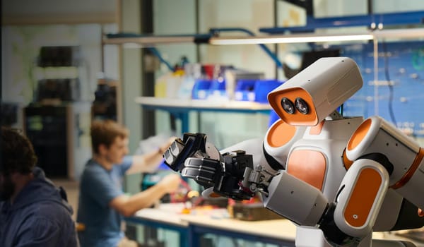 A Walden Robotics general-purpose robot working on a factory floor