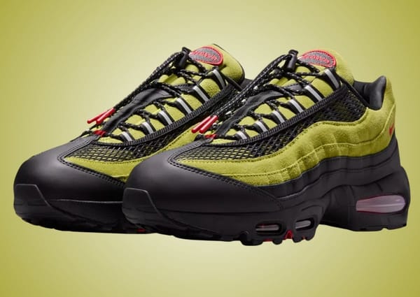 Aya Brown x Nike Air Max 95 "Atomic Green" in green suede and black leather