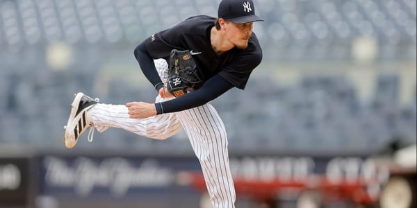 Yankees left-hander Max Fried on the mound