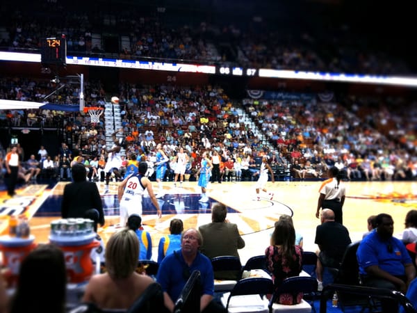 A Connecticut Sun game at Mohegan Sun Arena in Uncasville, Connecticut
