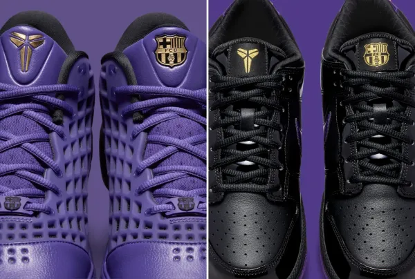 FC Barcelona x Nike Kobe 3 Low Protro in black, electro purple and metallic gold