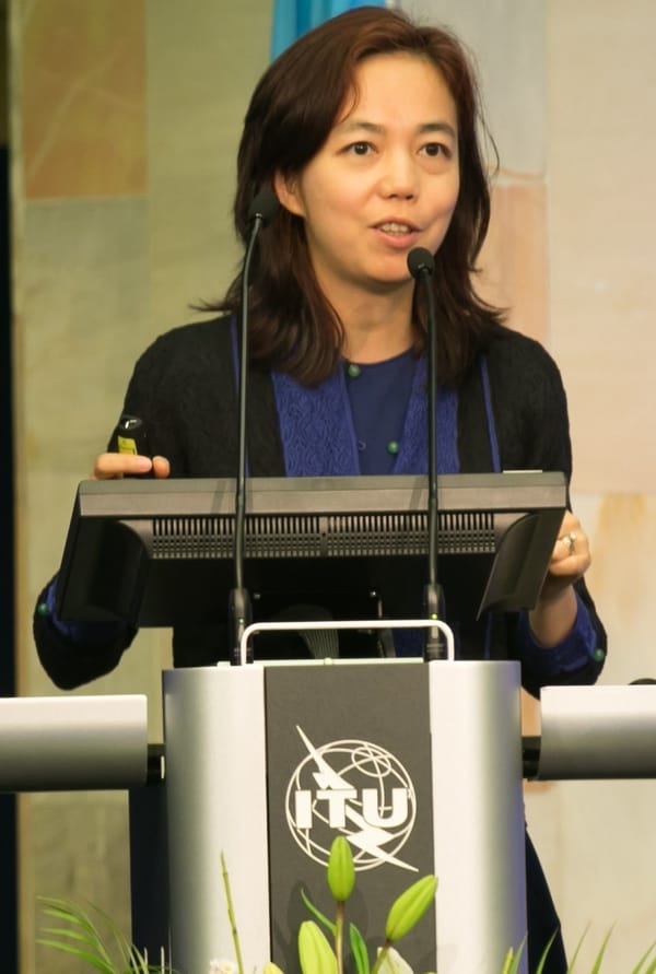 Dr. Fei-Fei Li speaking at the AI for Good Global Summit