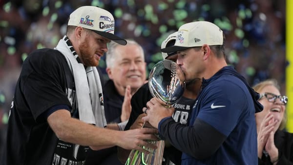 NFL football on the field ahead of the 2026 season opener between the Patriots and Seahawks