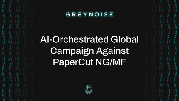 GreyNoise report graphic for its research into an AI-orchestrated exploitation campaign against PaperCut NG/MF servers