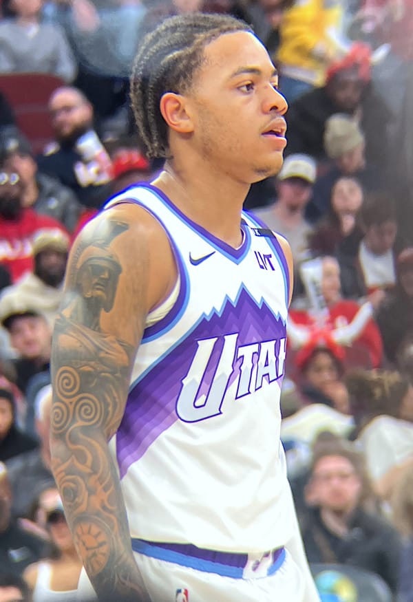 Utah Jazz guard Keyonte George during a game on January 14, 2026