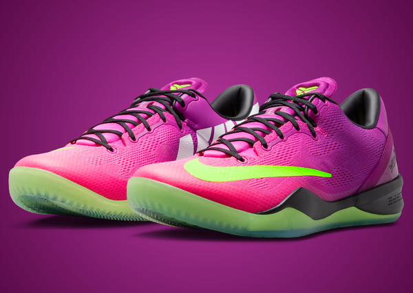 Nike Kobe 8 Protro Mambacurial in Red Plum, Pink Flash and Electric Green