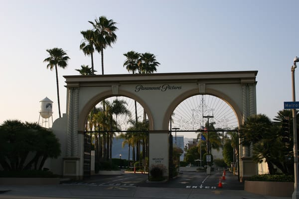 The Paramount Pictures Melrose Gate at the studio lot in Los Angeles