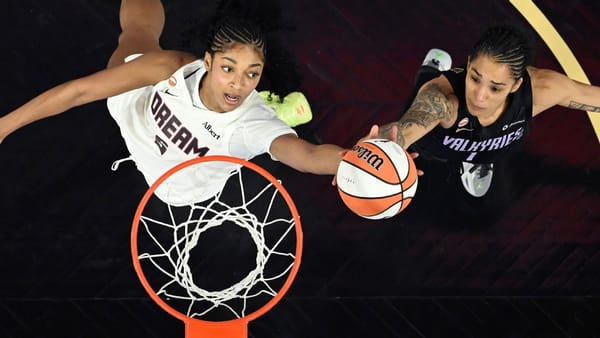 Golden State Valkyries and Atlanta Dream players during the 2026 WNBA Finals