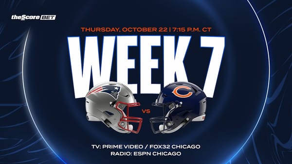Games to Watch — Thursday, October 22: Patriots and Bears, both 4-2, collide on Prime