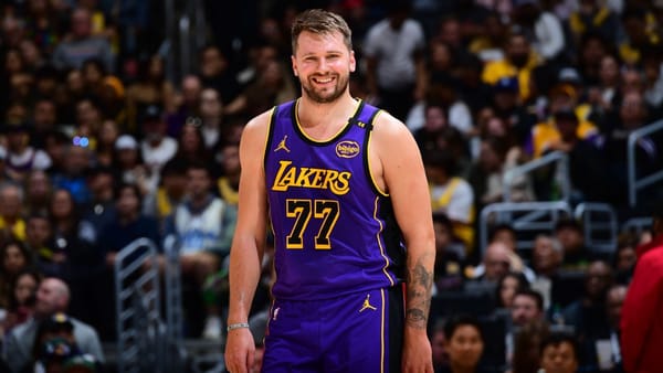Luka Doncic playing for the Los Angeles Lakers