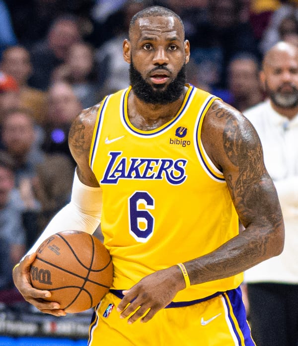 LeBron James playing for the Philadelphia 76ers in his 24th NBA season