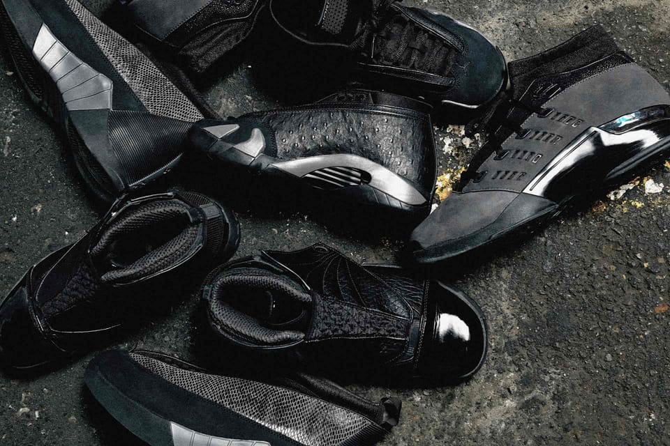 Air Jordan Black Pack sneakers from Jordan Brand's 232323232323 Holiday 2026 lookbook